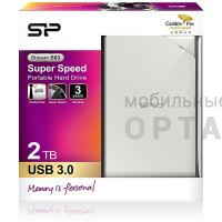 Жесткий диск HDD Siliсon Power  2 TB  S03 Stream белый, 2.5", USB 3.0
