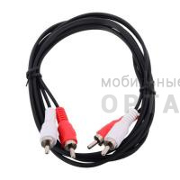 Кабель соединительный VCOM 2xRCA (M) / 2xRCA (M), чёрный, 1.5 м. (1/200)